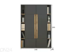 Toimistokaappi City 140 cm