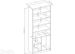 Toimistokaappi 74 cm