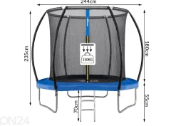 Trampoliini turvaverkolla 2,44 m