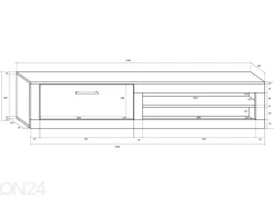 TV-taso Bally 190 cm
