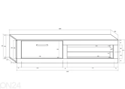 TV-taso Bally 160 cm