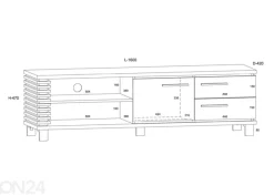 TV-taso Bandon 160 cm
