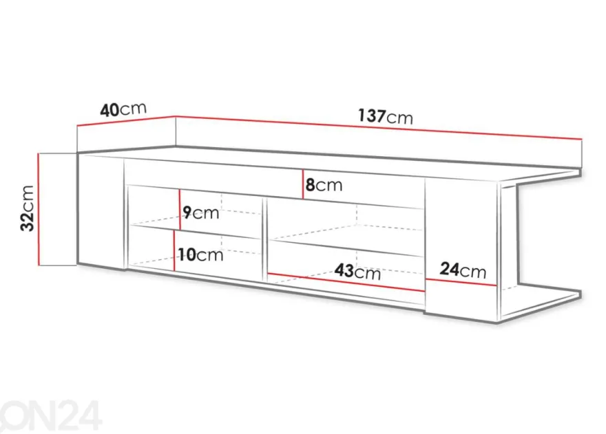 TV-taso 137 cm