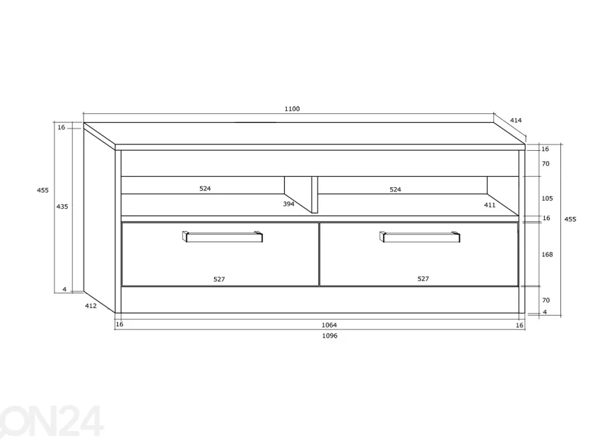 TV-taso Cobhy 110 cm