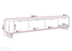 TV-taso Delino 200 cm