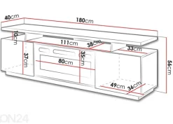 TV-taso Elena 180 cm sähkötakalla