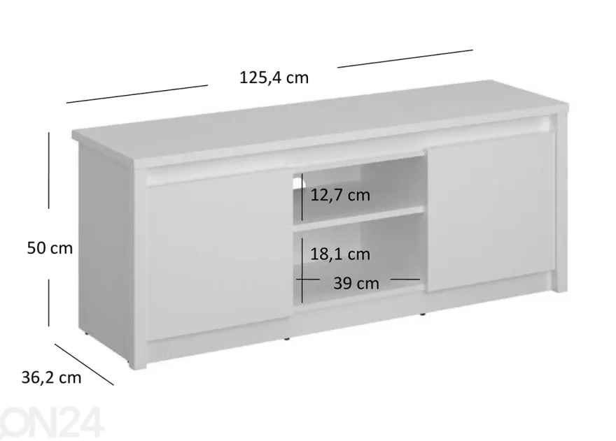 TV-taso Erden 125,4 cm