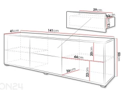 TV-taso Gesita, 141 cm