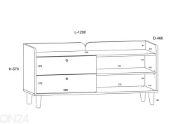 TV-taso Glandore 120 cm