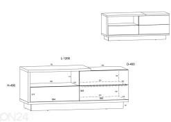 TV-taso Goleen 120 cm