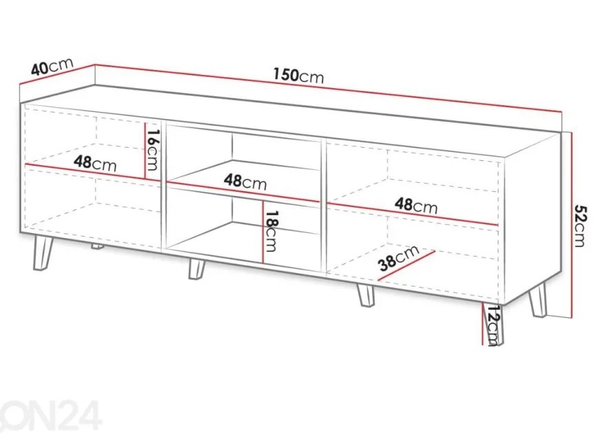 TV-taso Granada 150 cm