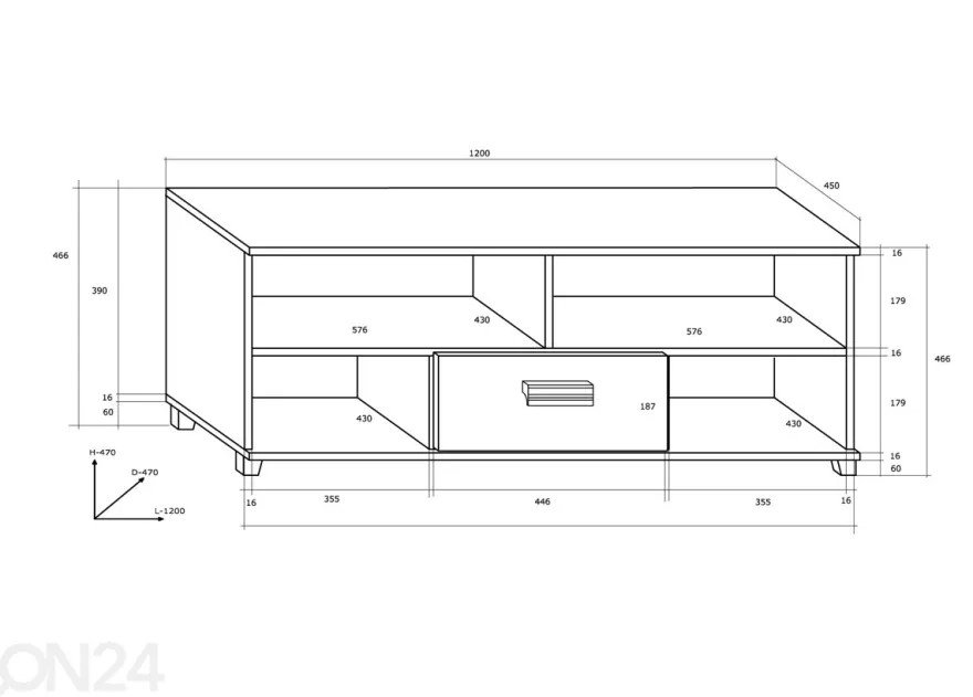 TV-taso Head 120 cm