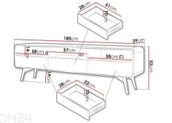 TV-taso Helion 180 cm