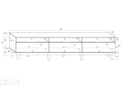 TV-taso Kilty 240 cm