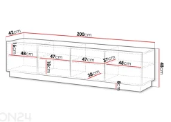 TV-taso Liverti 200 cm