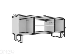 TV-taso Lorello II 135 cm