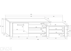 TV-taso Macroom 160 cm