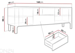 TV-taso Malumi 160 cm