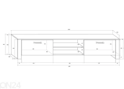 TV-taso Midleton 200 cm