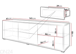 TV-taso Roya 141 cm