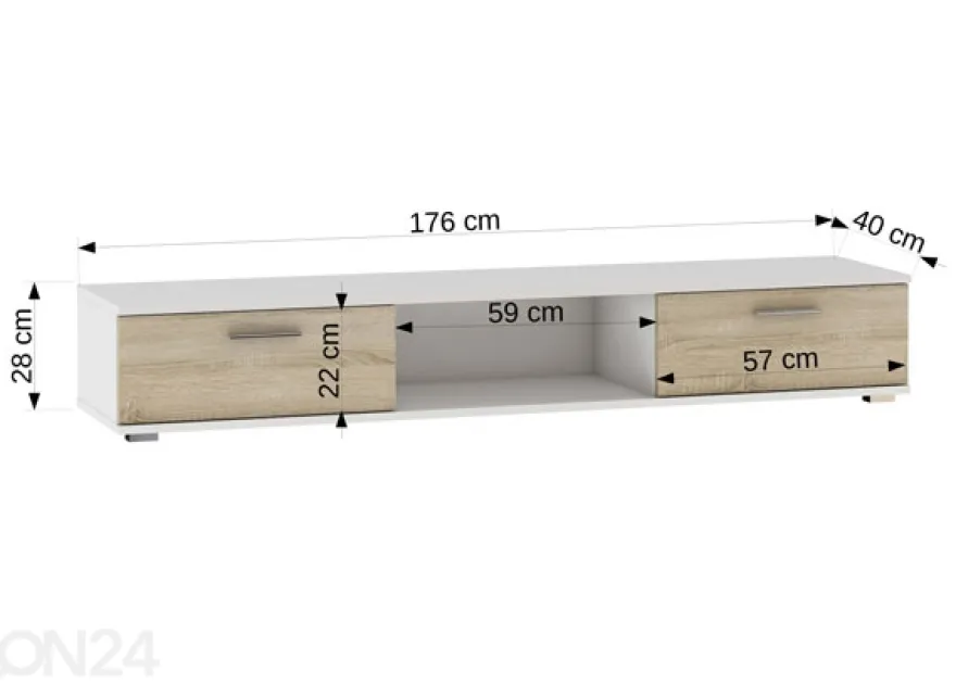 TV-taso Sevilla 176 cm