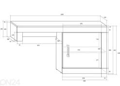 TV-taso Skibbereen 120 cm