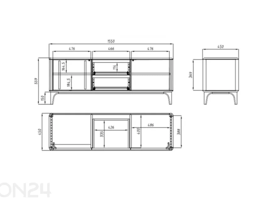 TV-taso S Salt 155 cm