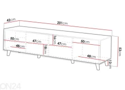TV-taso Vamos Grey 201 cm