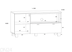 TV-taso Vegas 120 cm