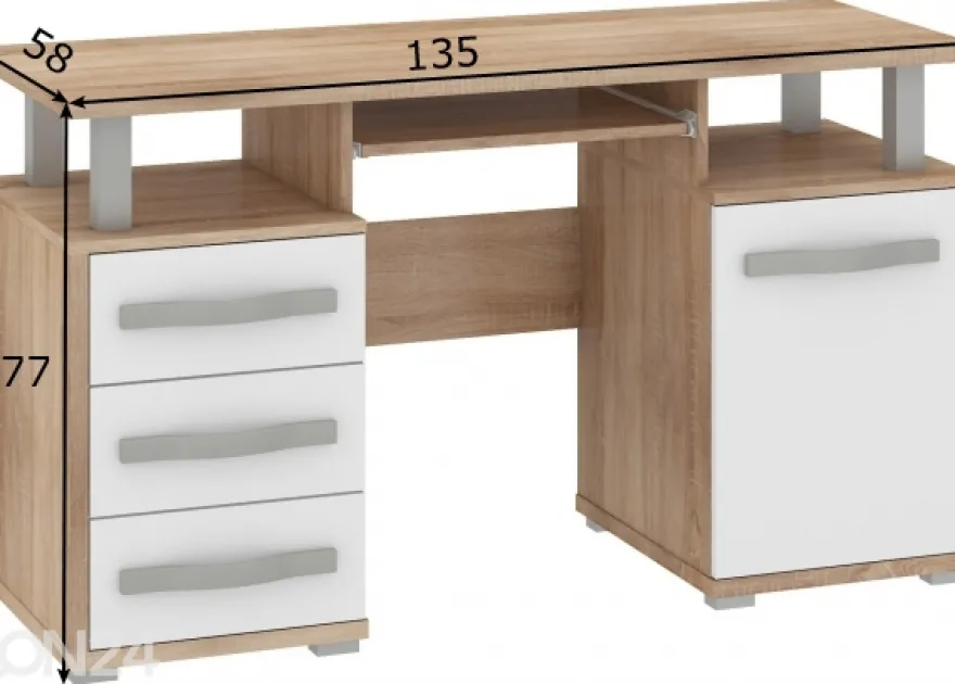 Työpöytä Cloghroe 135 cm