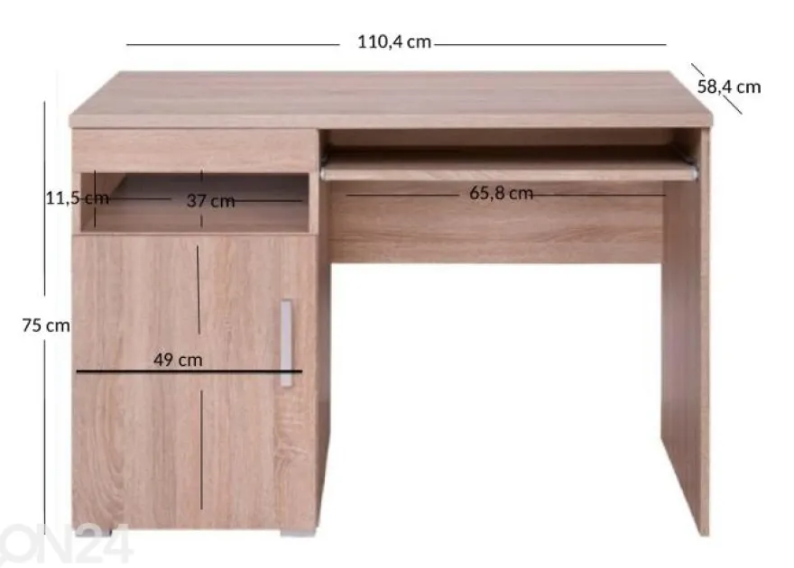 Työpöytä Damis 110 c