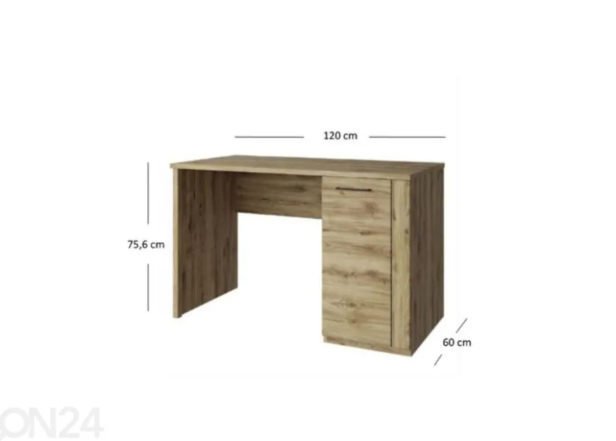 Työpöytä Doorset 120 cm