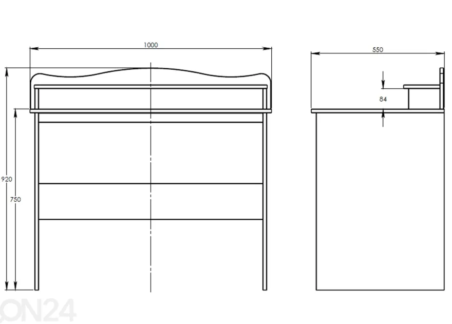 Työpöytä Ilva 100 cm