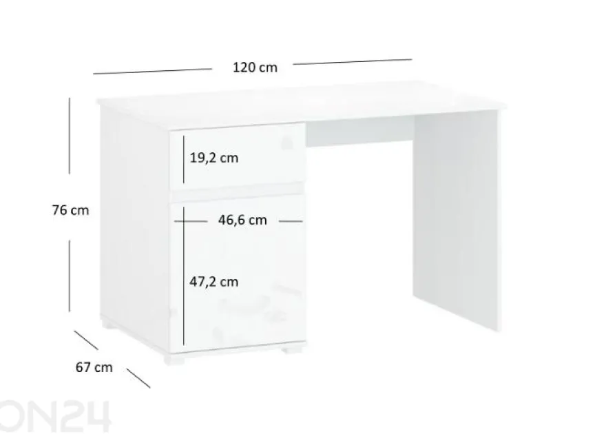 Työpöytä Lingo 120 cm
