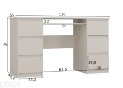 Työpöytä Tiago 130 cm