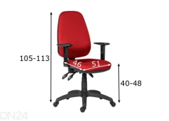 Työtuoli Asyn D3, punainen