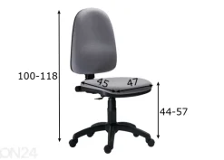 Työtuoli Mek D5, harmaa