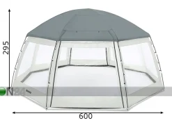 Uima-altaan suojakatos 6x6x2,95 m