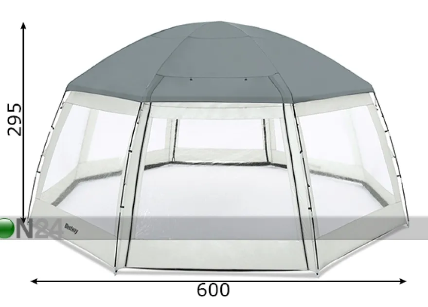 Uima-altaan suojakatos 6x6x2,95 m