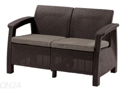 Ulkosohva Keter Corfu, Loveseat kahdelle, ruskea