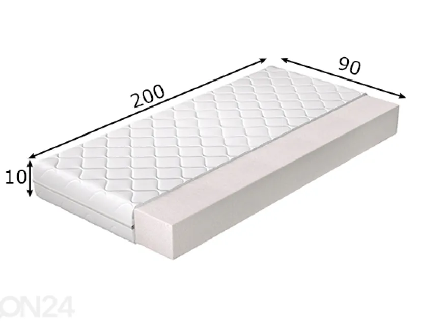 Vaahtomuovipatja Lino 90x200 cm