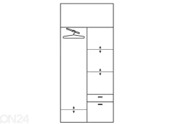 Vaatekaappi 100 cm