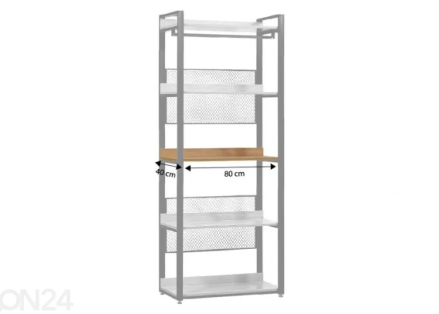 Vaatekaappijärjestelmän hylly (80 cm, vaalea)