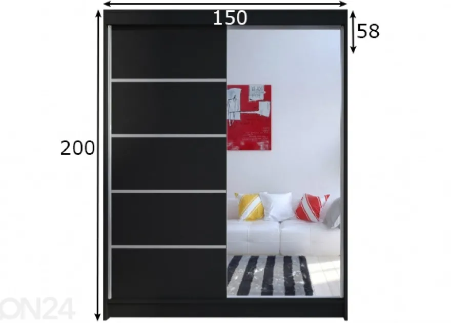 Vaatekaappi + LED