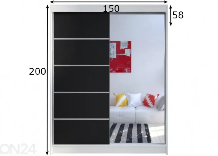 Vaatekaappi + LED