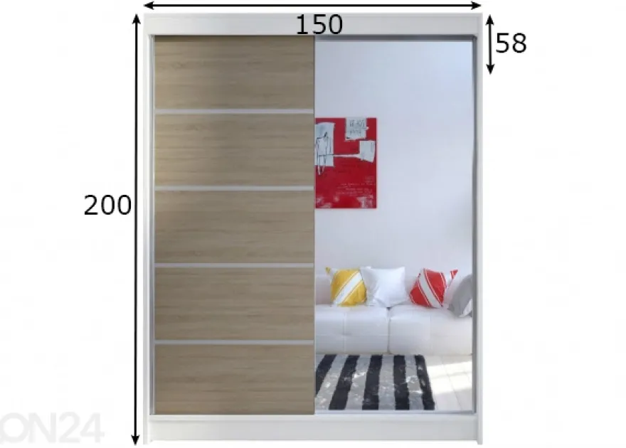 Vaatekaappi + LED