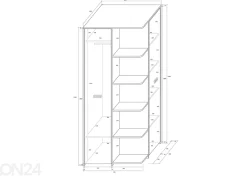 Vaatekaappi Remo 80 cm