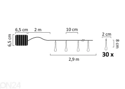 Valosarja Solar Garland Ice 30 LED