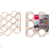 Viinipulloteline 15:lle pullolle Hexagon, 43x12x34 cm, pronssi