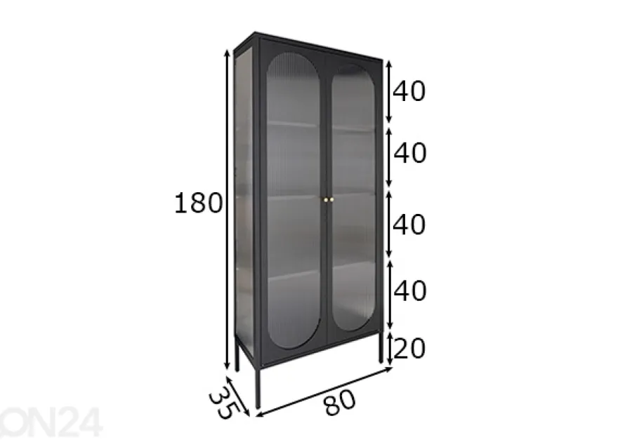 Vitriinikaappi Adelaide 80 cm